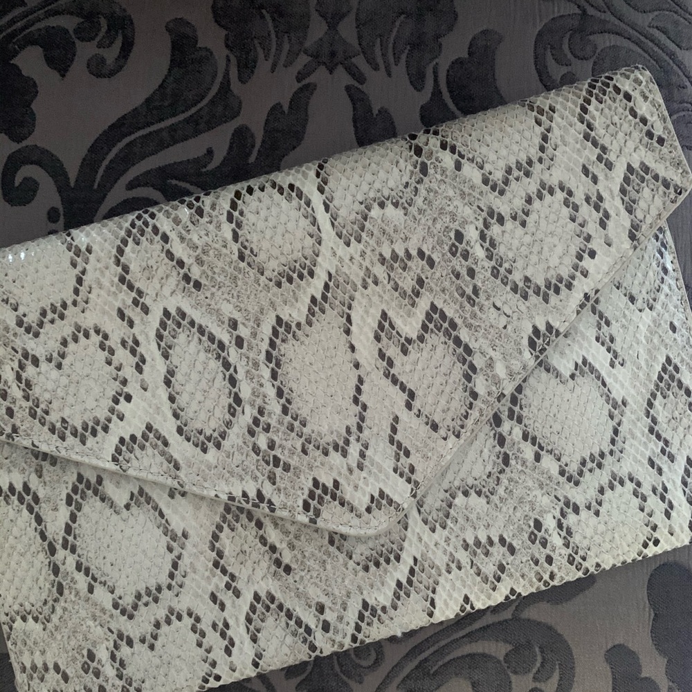 Snakeskin Print Envelope w/ Optional Strap